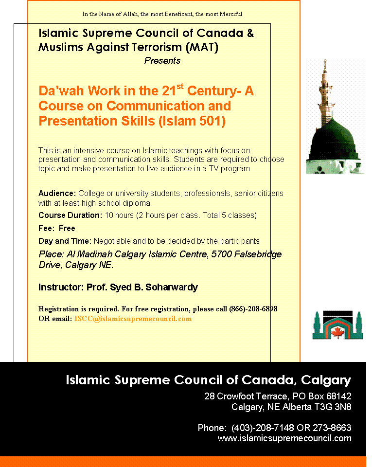 Islam 501 - Presentation and Communication Skills